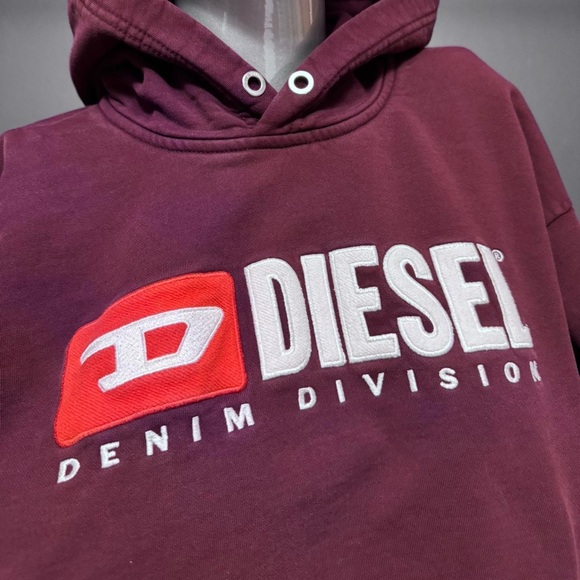 DIESEL Burgundy Hoodie - Picture 2 of 3